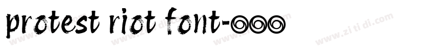 protest riot font字体转换